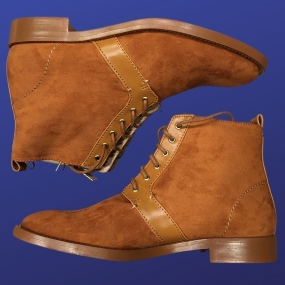 ZARA PADDOCK BOOTS, Suede, COGNAC color, NEW, Women’s Size 10/ EU 41 - Picture 1 of 6